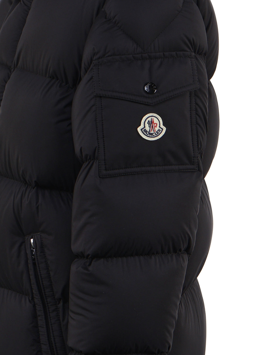 Moncler Coats Black Polyamide