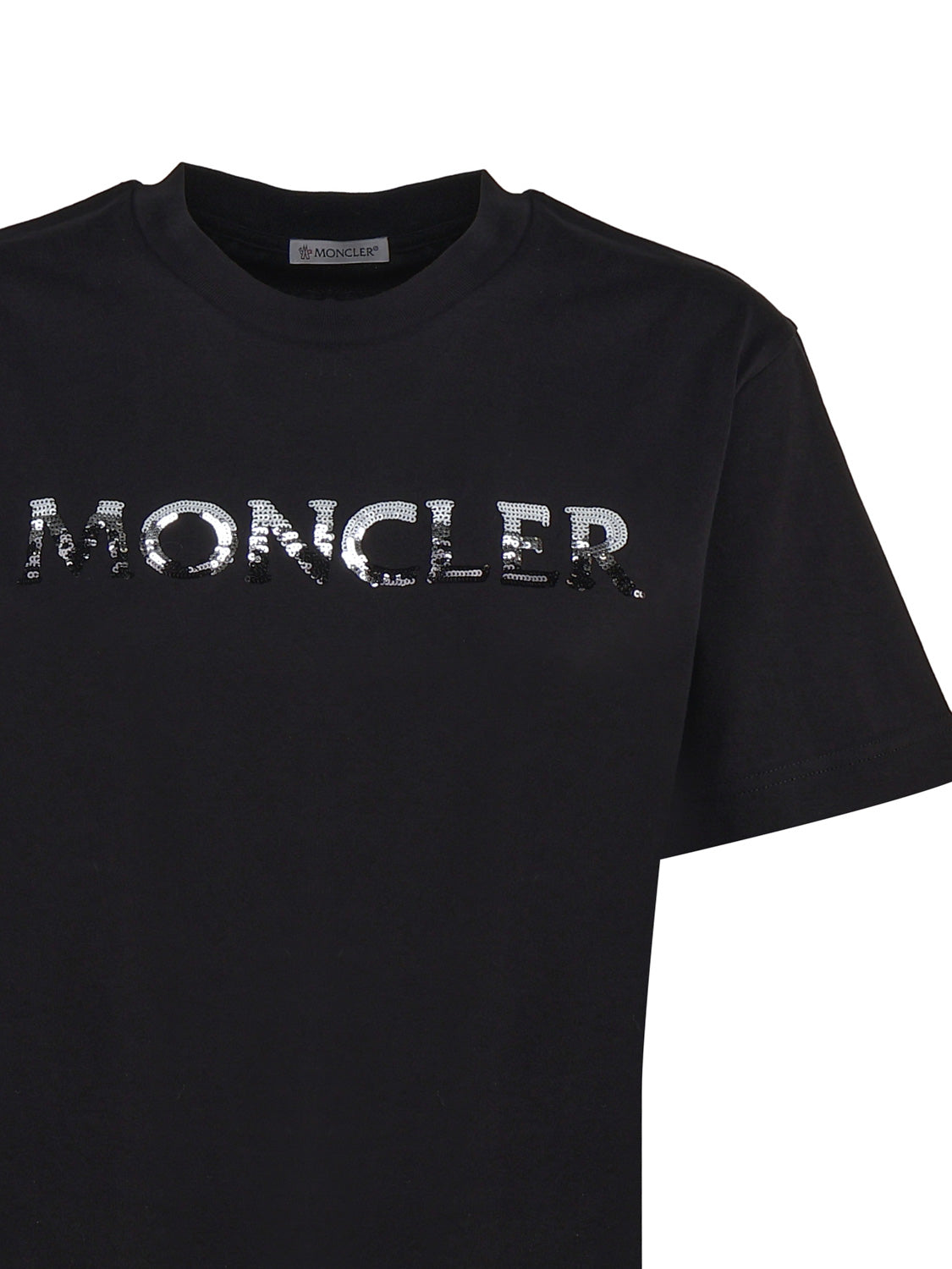 Moncler T-Shirts And Polos Black Cotton