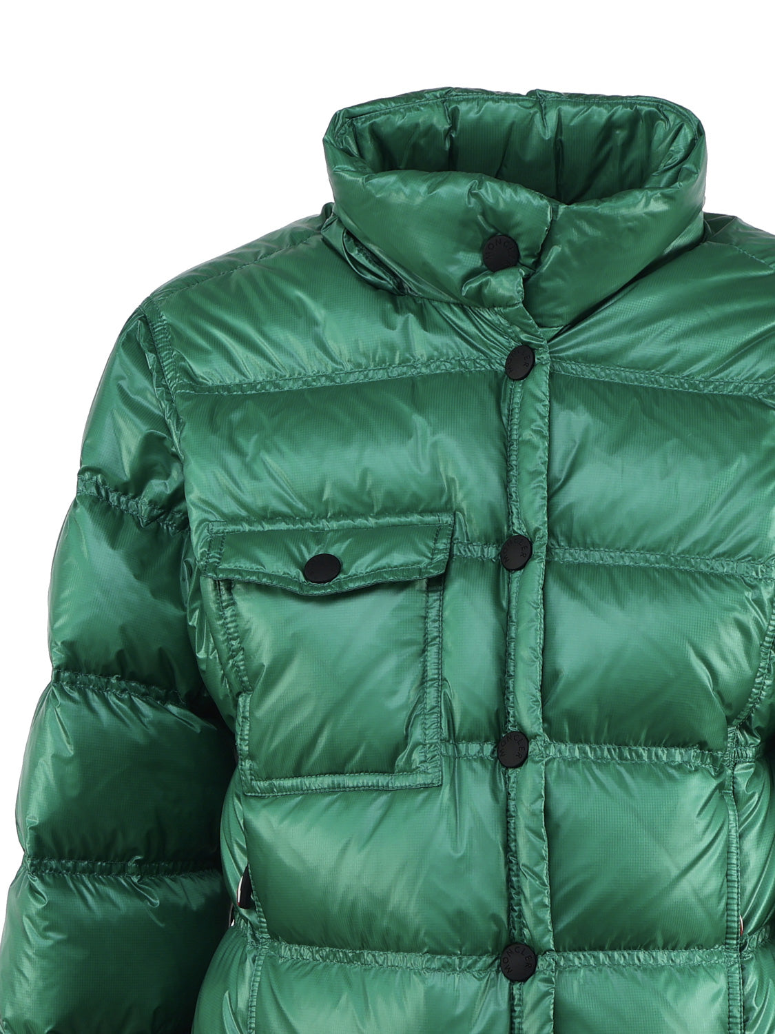 Moncler Coats Green Polyamide