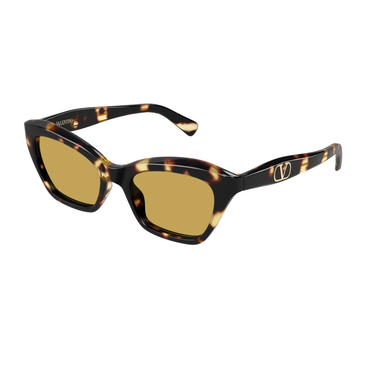 Valentino Vg0009s Linea V Logo Havana Acetato Riciclato Sunglasses