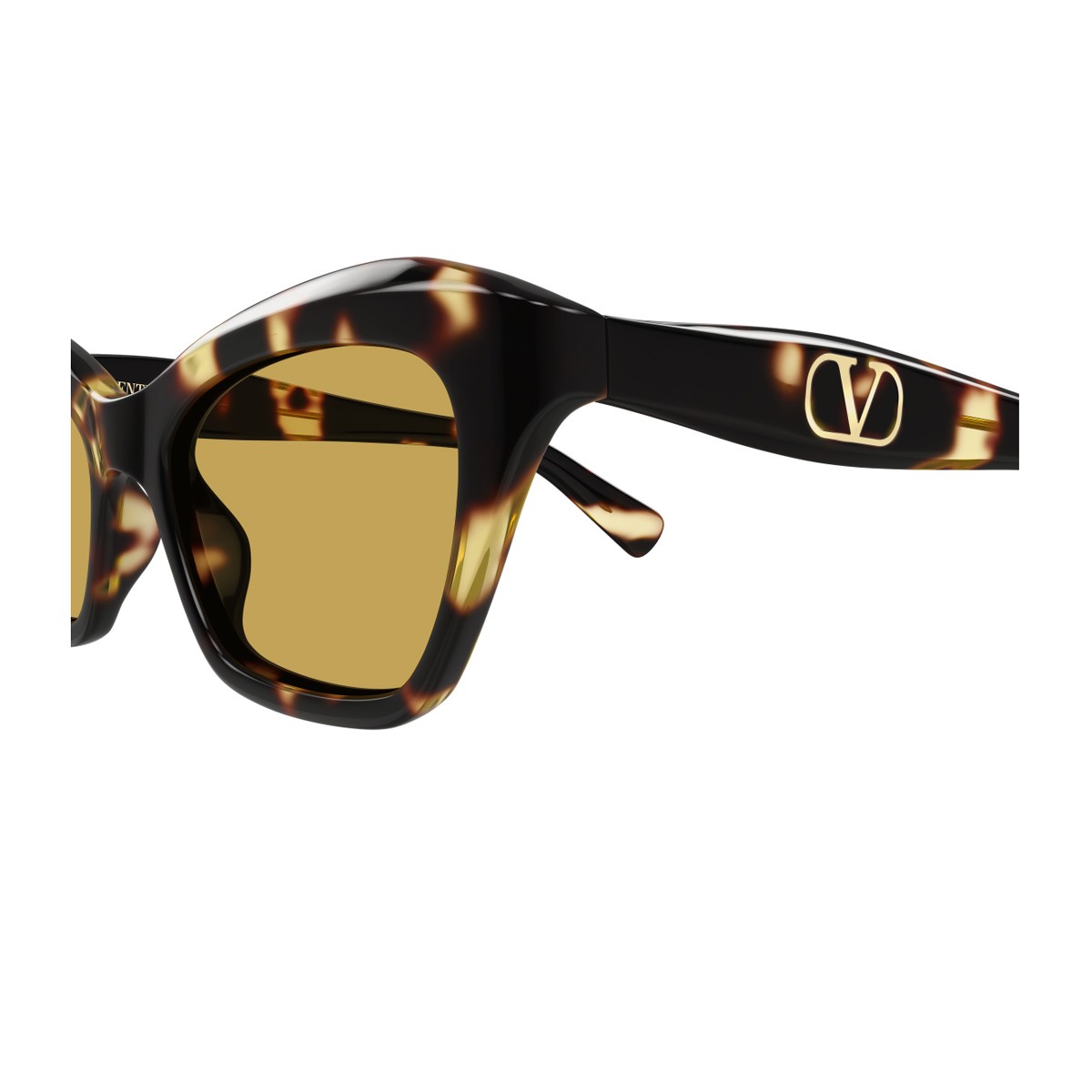 Valentino Vg0009s Linea V Logo Havana Acetato Riciclato Sunglasses