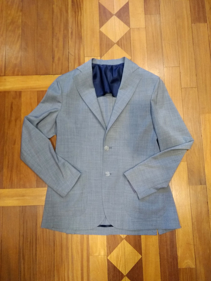 Jacket Easy Grey Polyester Wool Elastane