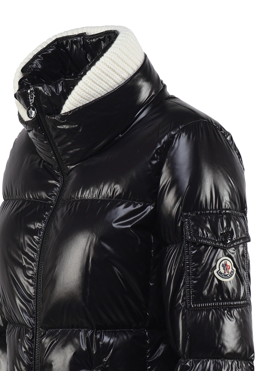 Moncler Coats Black Outer: Polyamide/nylon