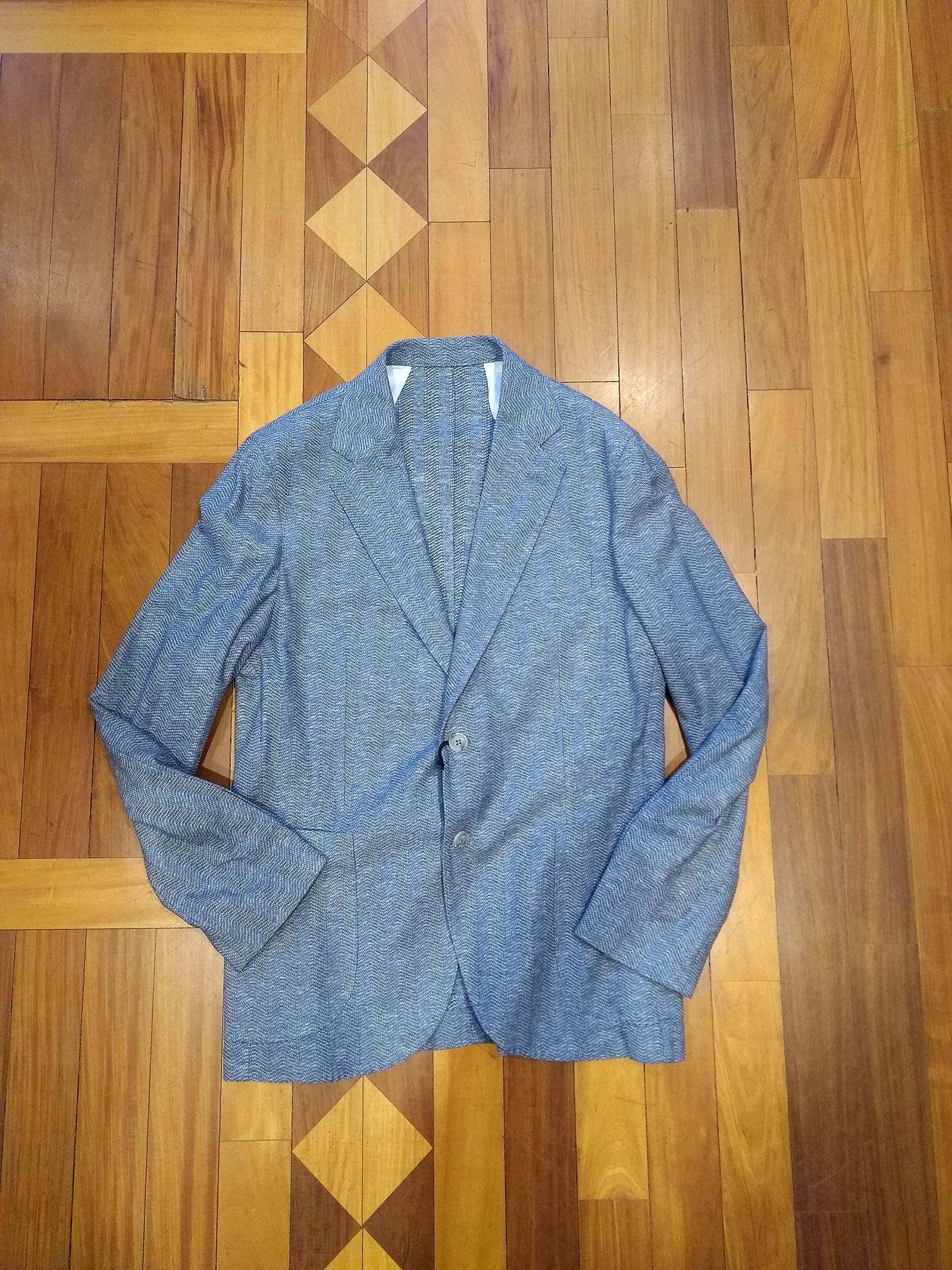 Traveller Blue Cotton Linen Jacket