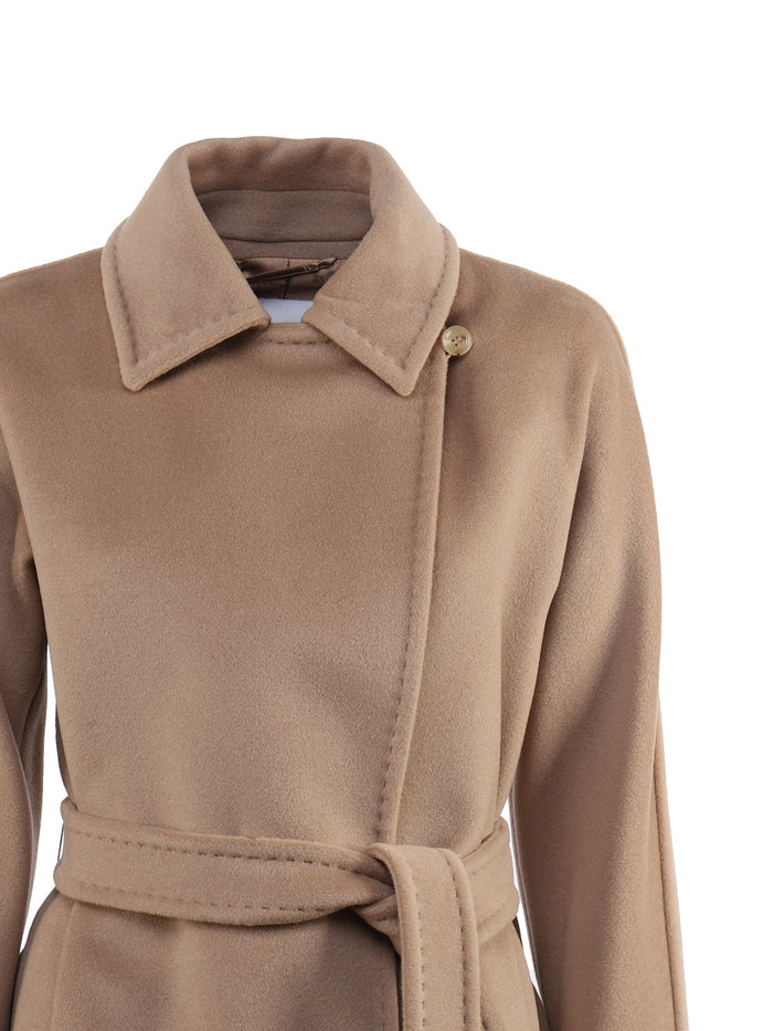Max Mara Coats Brown Virgin Wool