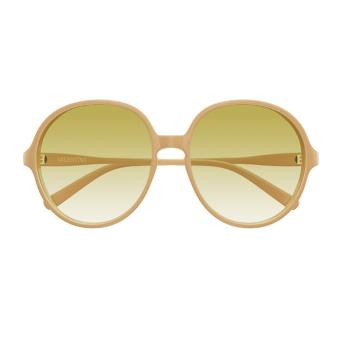 Valentino Vg0017s Linea V Logo Nude Beige Acetato Riciclato Sunglasses