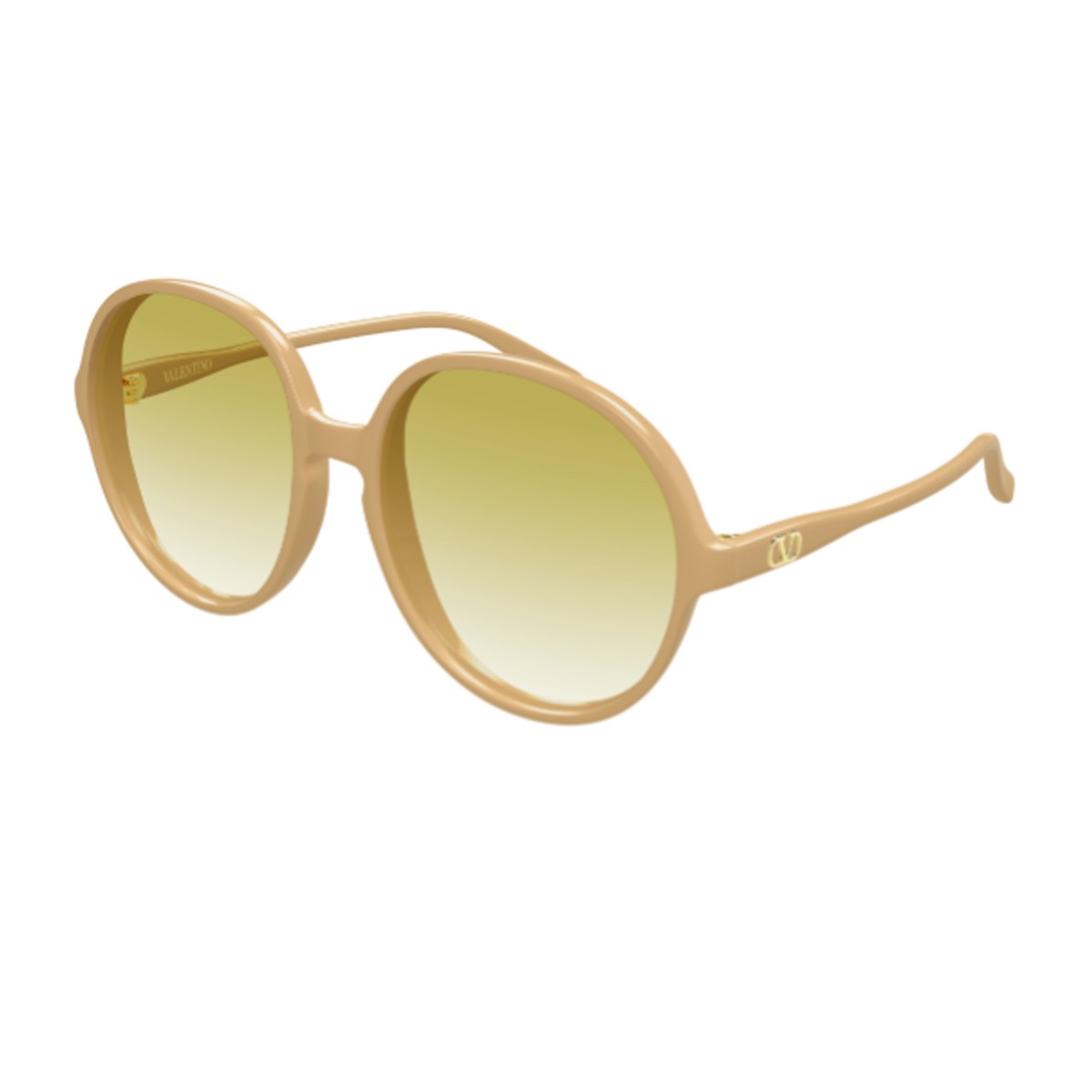 Valentino Vg0017s Linea V Logo Nude Beige Acetato Riciclato Sunglasses