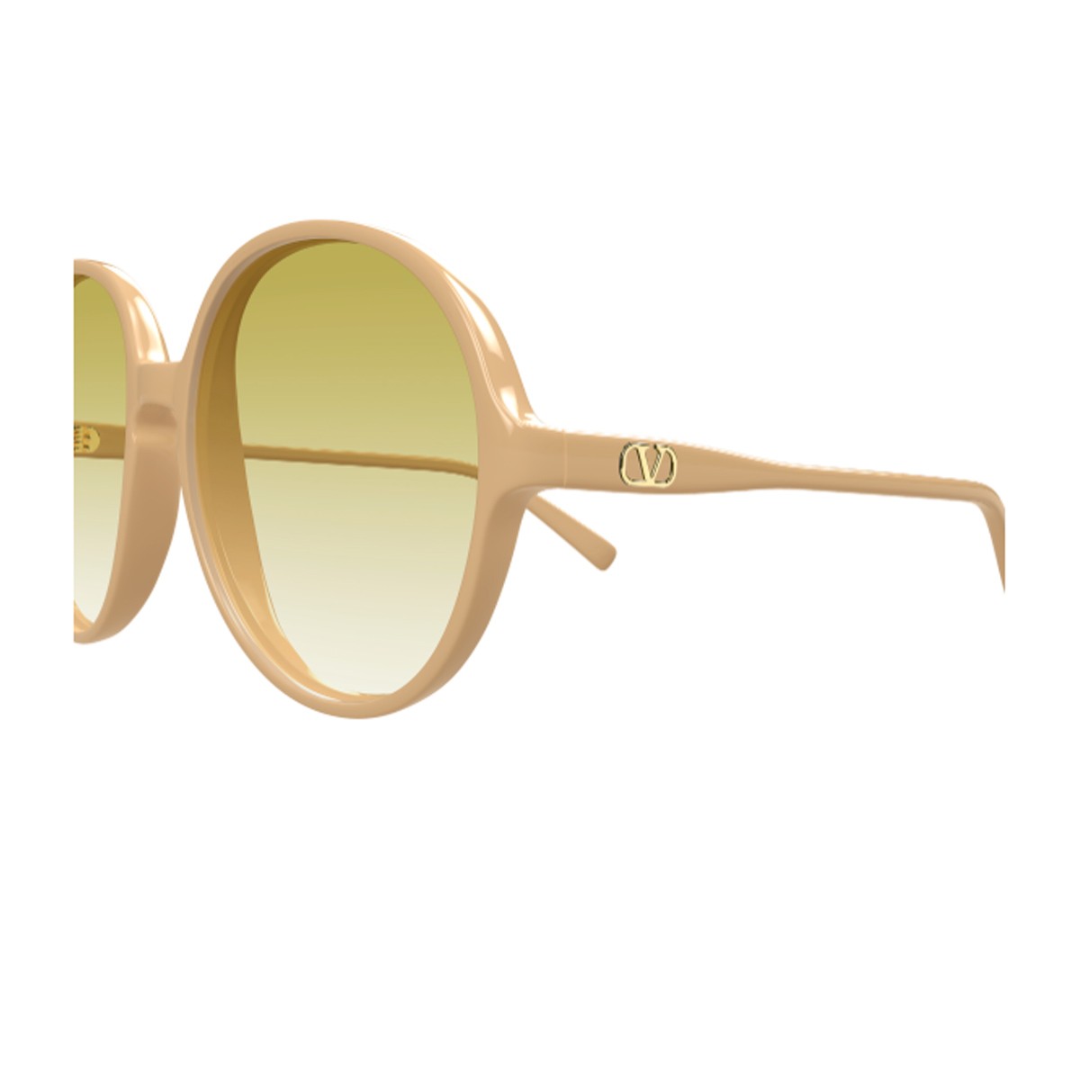 Valentino Vg0017s Linea V Logo Nude Beige Acetato Riciclato Sunglasses