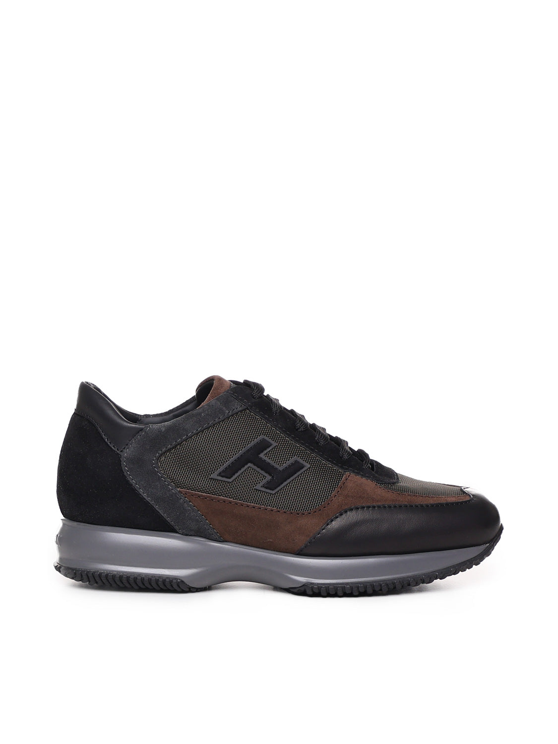 Hogan Sneakers Brown, Bllack Suede