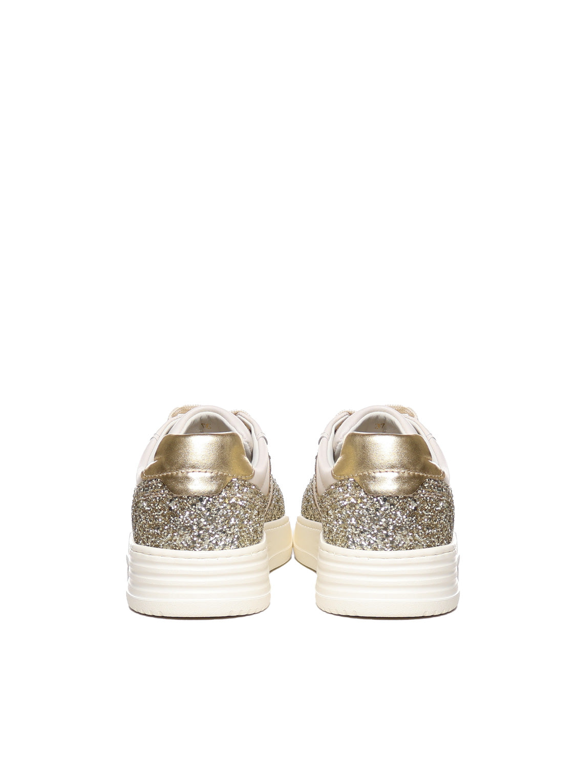 Hogan Sneakers Ivory, Gold Leather
