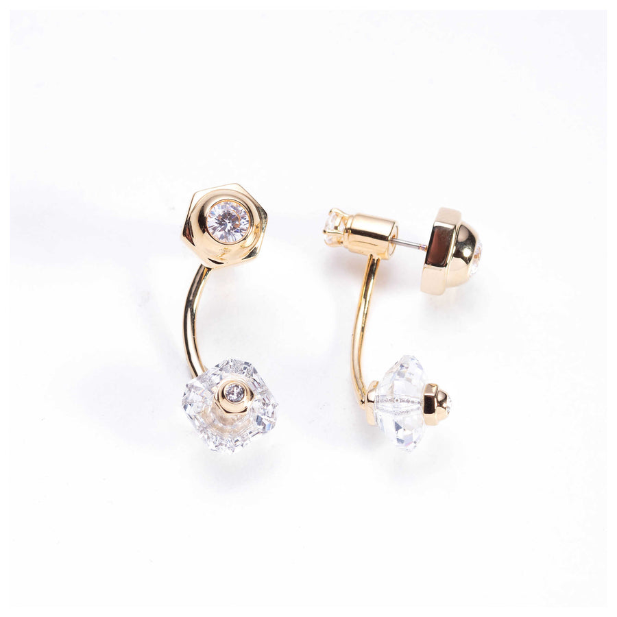 Preloved - Swarovski Womens Numina White Crystal Earrings 5677980 One Color