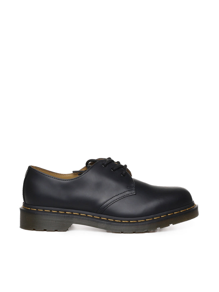 Dr. Martens Flat Shoes Black Smooth Leather