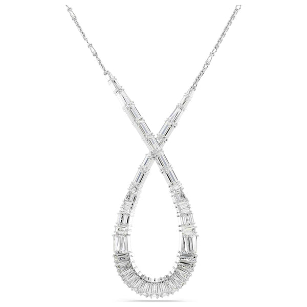 Preloved - Swarovski Womens Hyperbola White Crystal Necklace 5679438 One Color Necklaces & Pendants