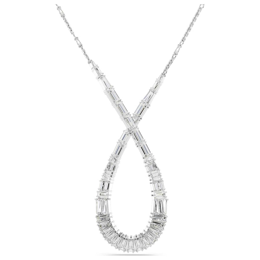 Preloved - Swarovski Womens Hyperbola White Crystal Necklace 5679438 One Color Necklaces & Pendants