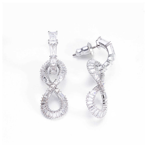 Preloved - Swarovski Womens Hyperbola White Crystal Earrings 5679793 One Color