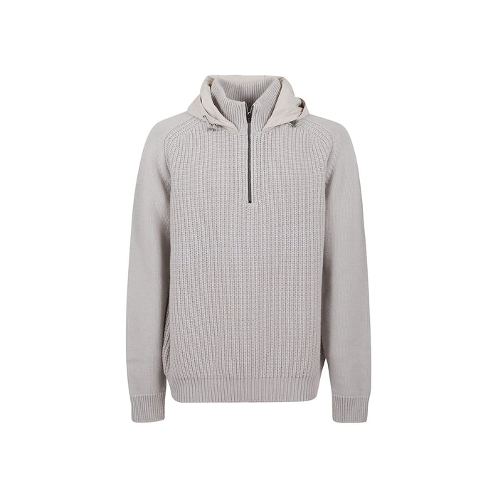 Herno Resort Hooded Wool Sweater Gray