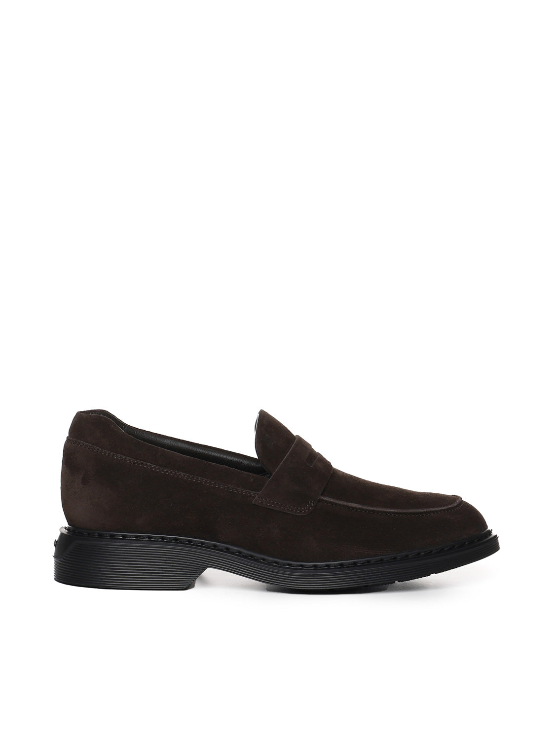 Hogan Flat Shoes Brown Suede
