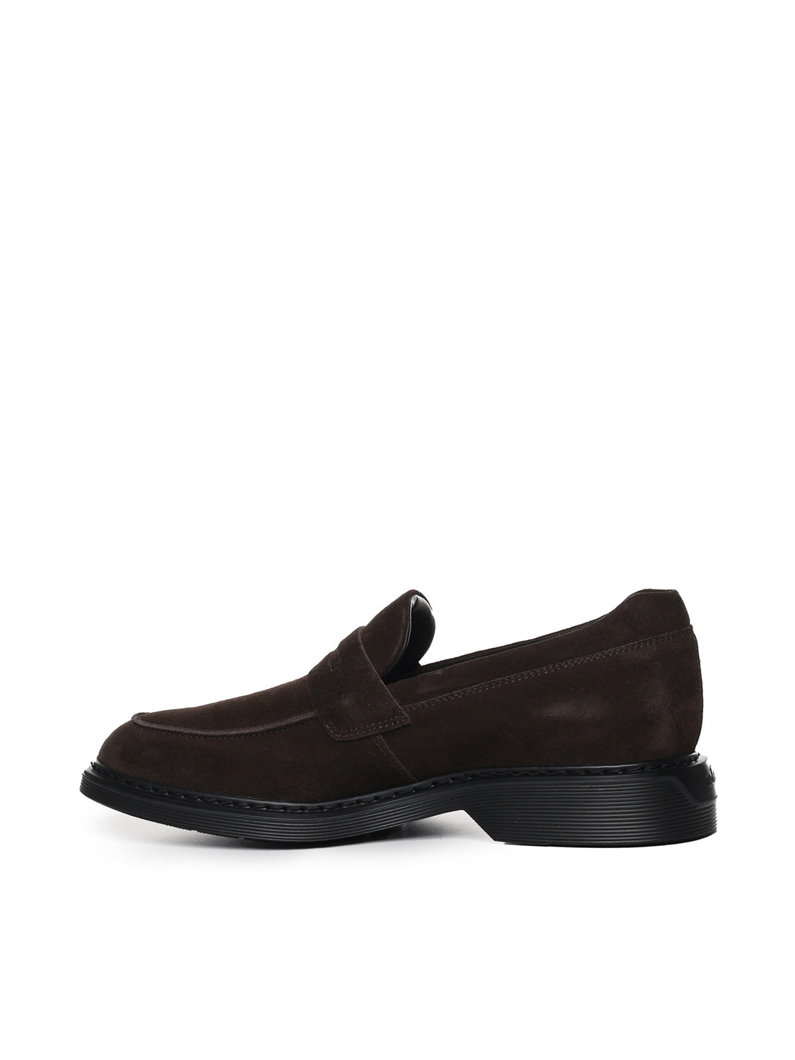 Hogan Flat Shoes Brown Suede