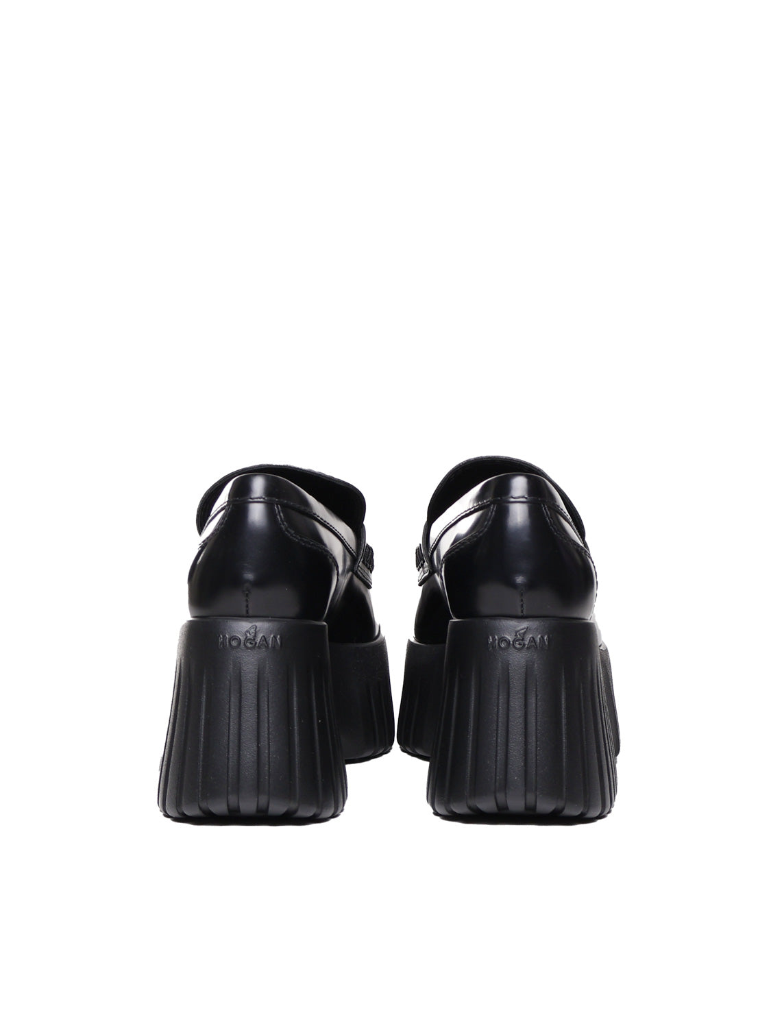Hogan Flat Shoes Black Leather