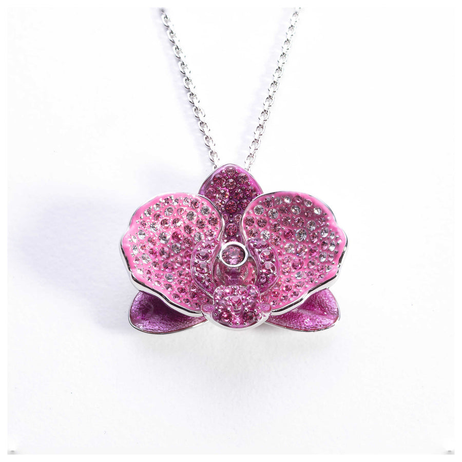 Preloved - Swarovski Womens Idyllia Pink Crystal Necklace 5680910 One Color Necklaces & Pendants