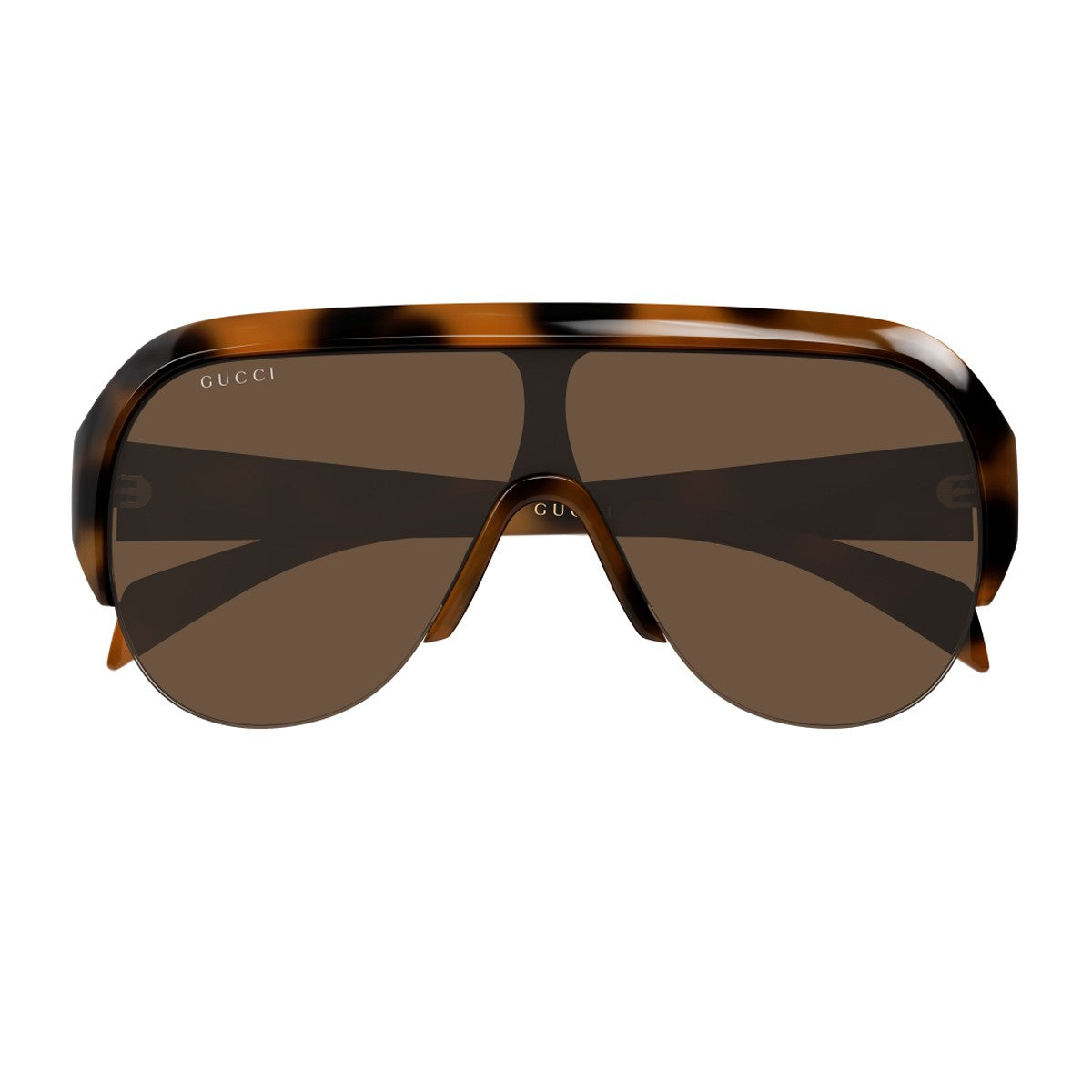 Gucci Gg2023s Linea Institutional Logo Havana Bio-inettato Sunglasses