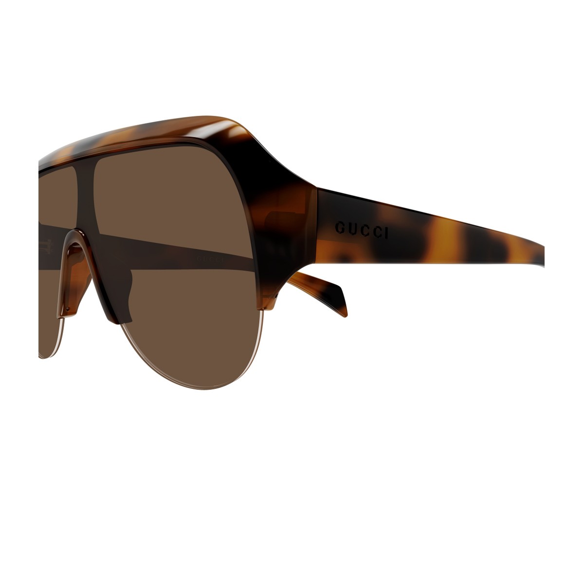 Gucci Gg2023s Linea Institutional Logo Havana Bio-inettato Sunglasses
