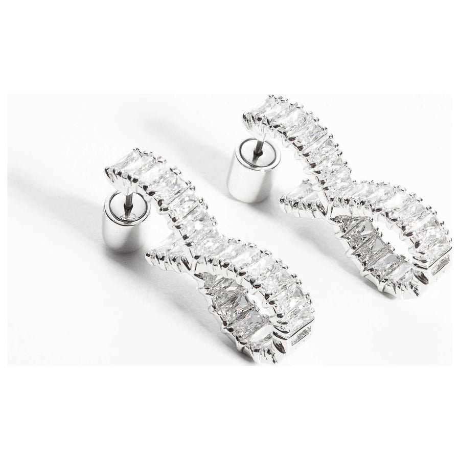 Preloved - Swarovski Womens Hyperbola White Crystal Earring 5684047 One Color Earrings