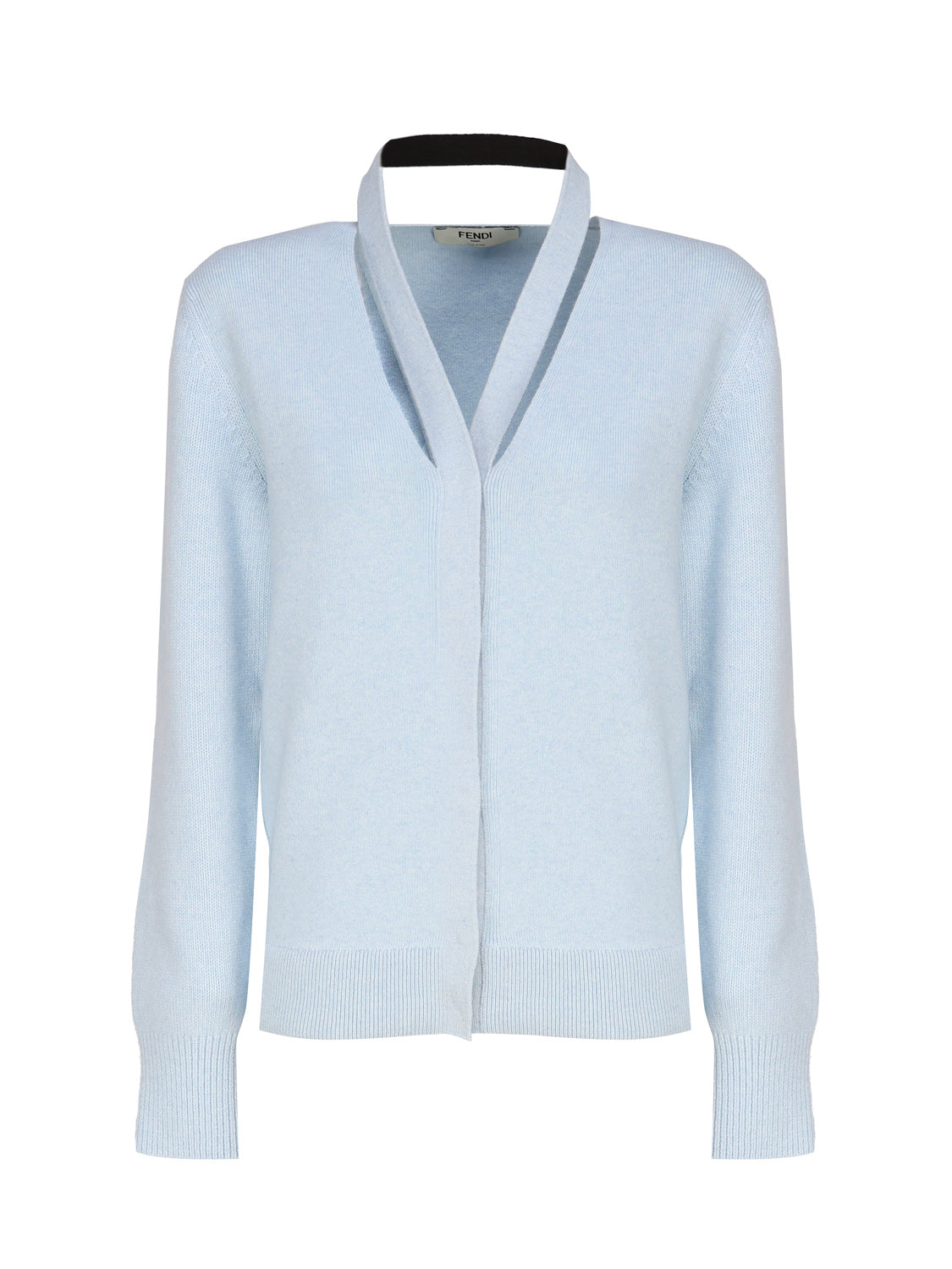 Fendi Sweaters Blue Wool