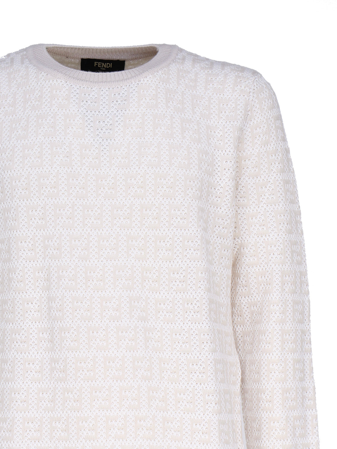 Fendi Sweaters Beige Wool