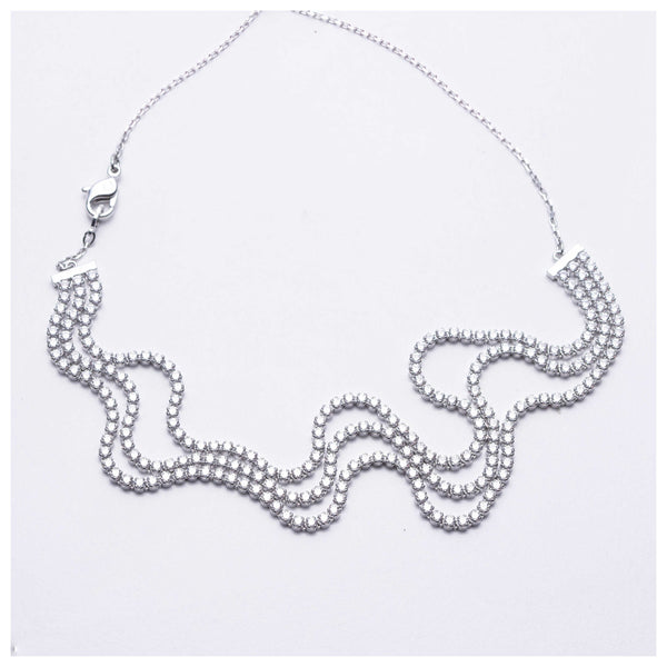 Preloved - Swarovski Womens Matrix White Crystal Choker 5685755 One Color Necklaces & Pendants