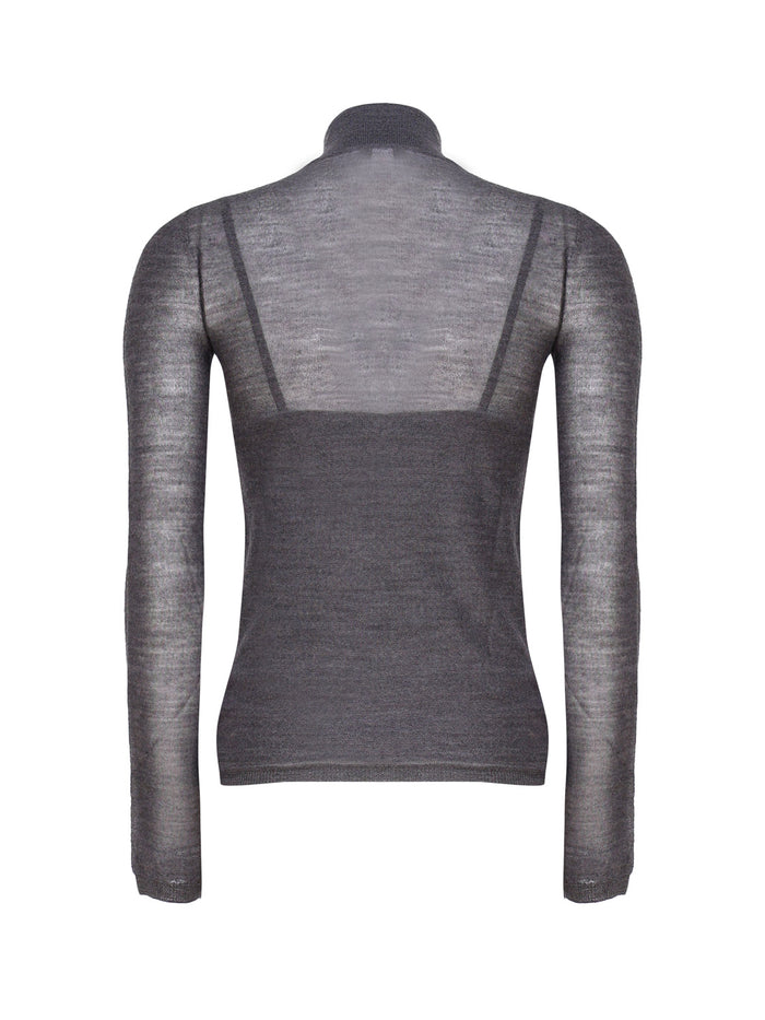 Max Mara Top Grey Virgin Wool