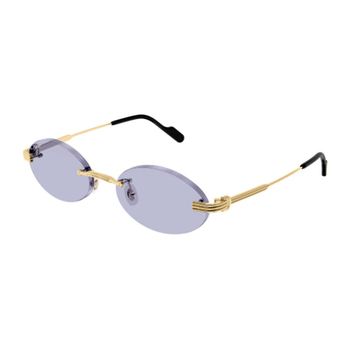 Cartier Ct0615s Linea Première De Gold / Light Violet Metallo Sunglasses