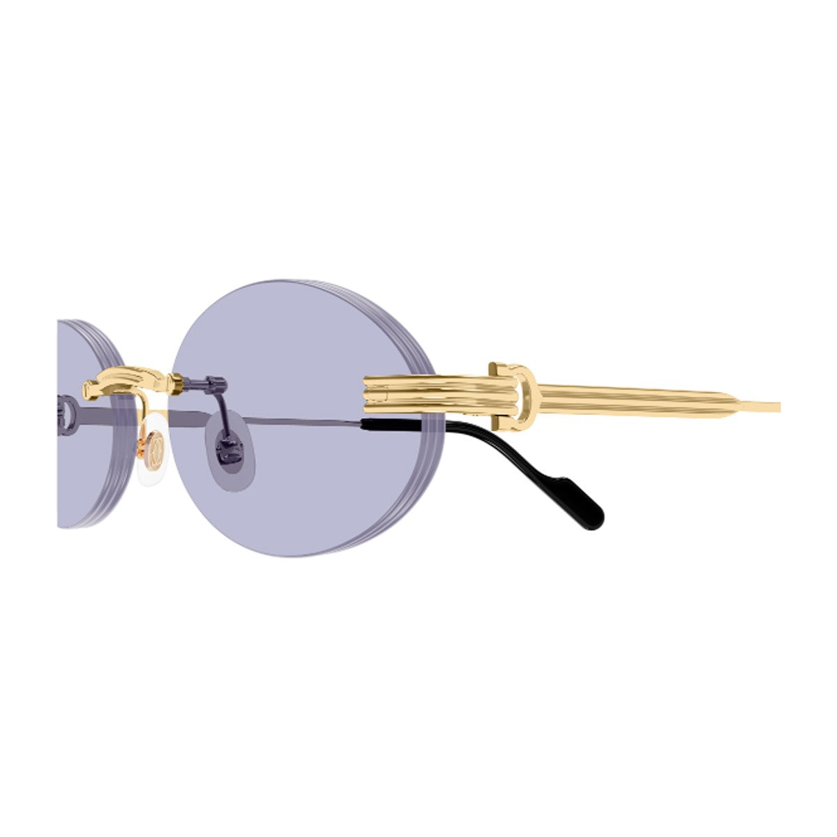 Cartier Ct0615s Linea Première De Gold / Light Violet Metallo Sunglasses