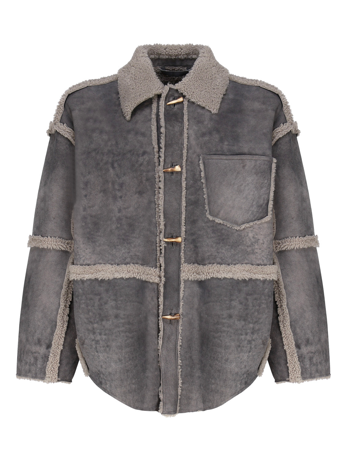 Acne Studios Jackets Beige Lamb Shearling