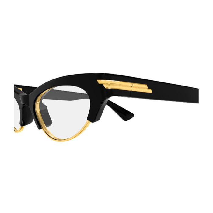 Bottega Veneta Bv1431s Linea Ribbon Black Acetato/metallo Optical Frames