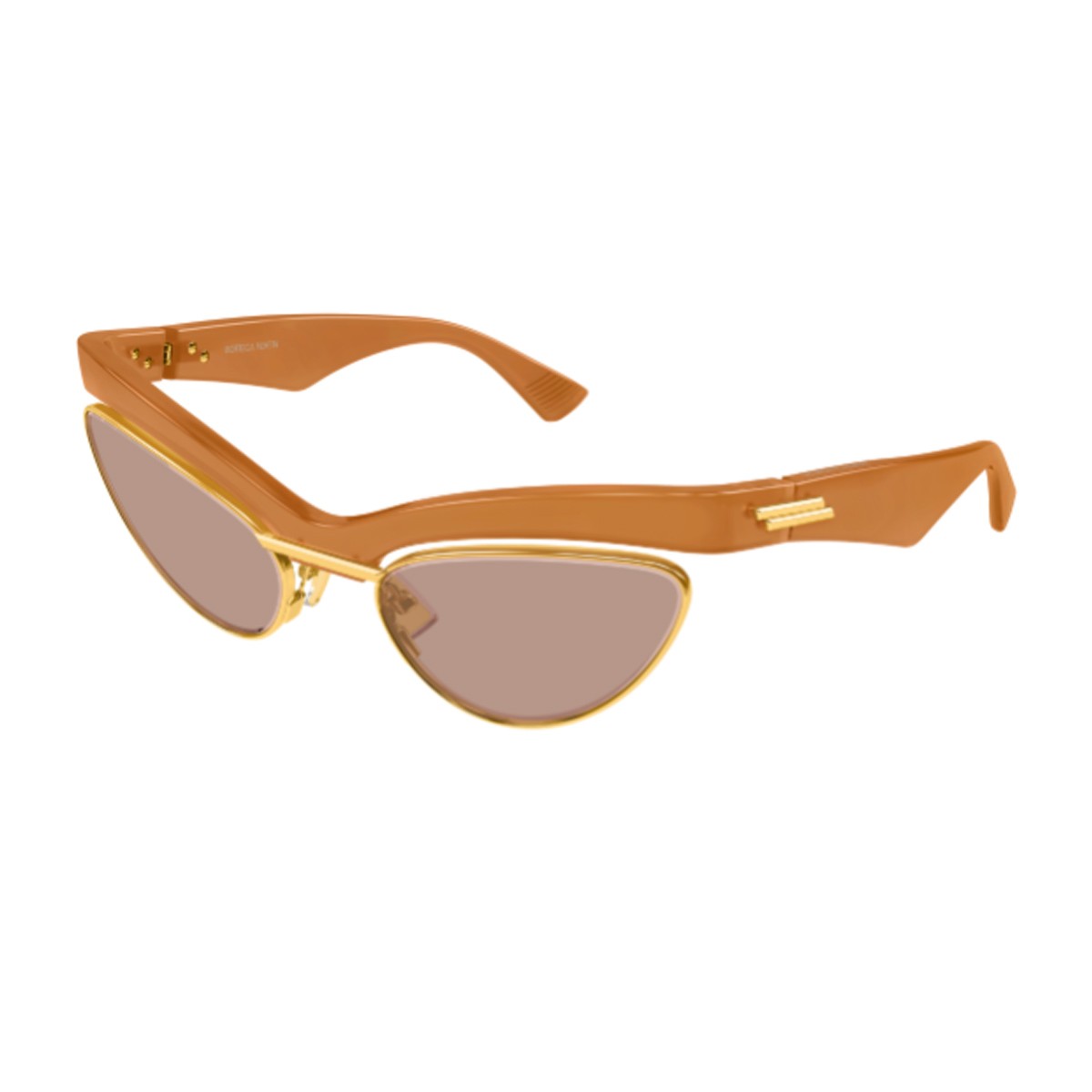 Bottega Veneta Bv1480s Linea Ribbon Orange Bio-inettato Sunglasses