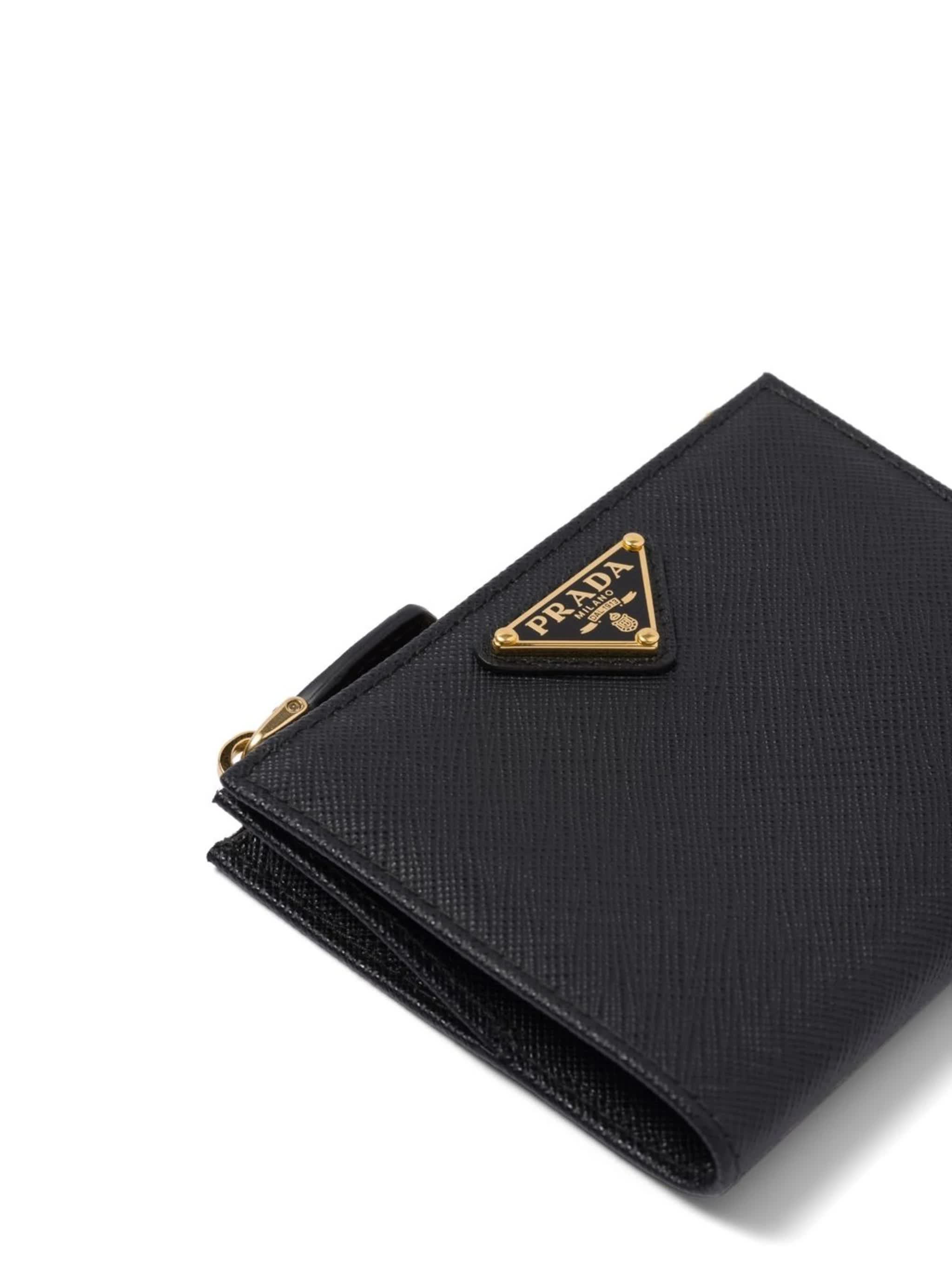 Portafoglio Piccolo In Saffiano Black Leather |