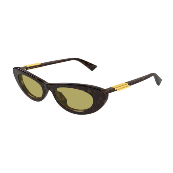 Bottega Veneta Bv1447s Linea Ribbon Havana Acetato Riciclato Sunglasses