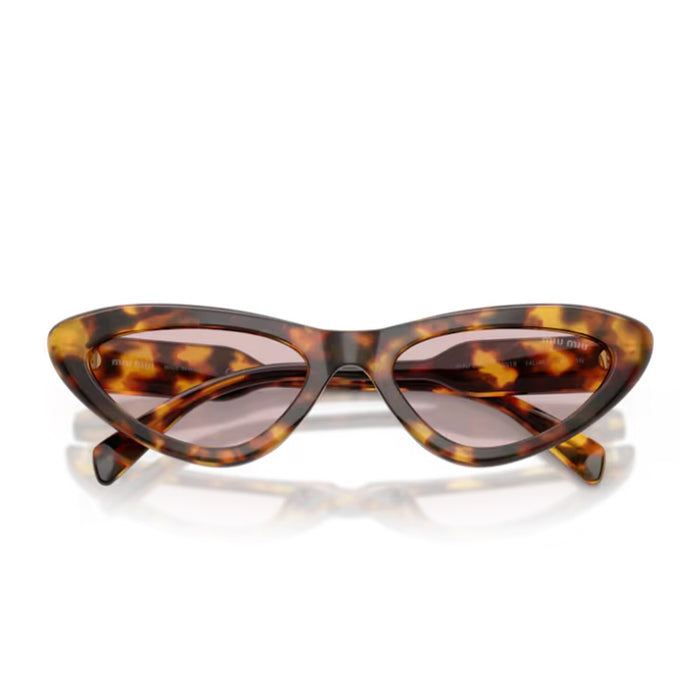 Miu B11su Vertical Logo Honey Havana Acetato Sunglasses