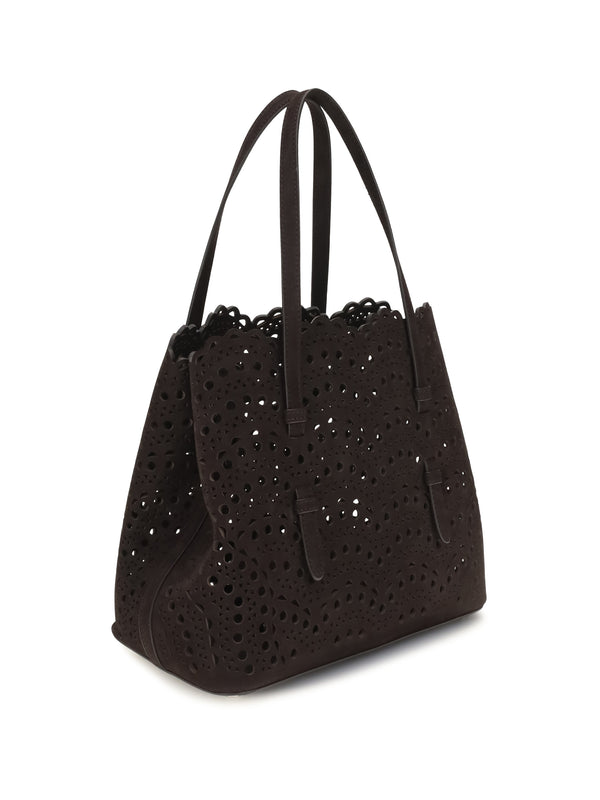 Leather Handbag Mina Smoked Brown Calf Shoulder Bags