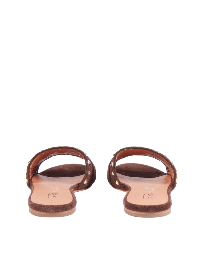 Leather Slipper Brown Sole Rubber Ciabattina