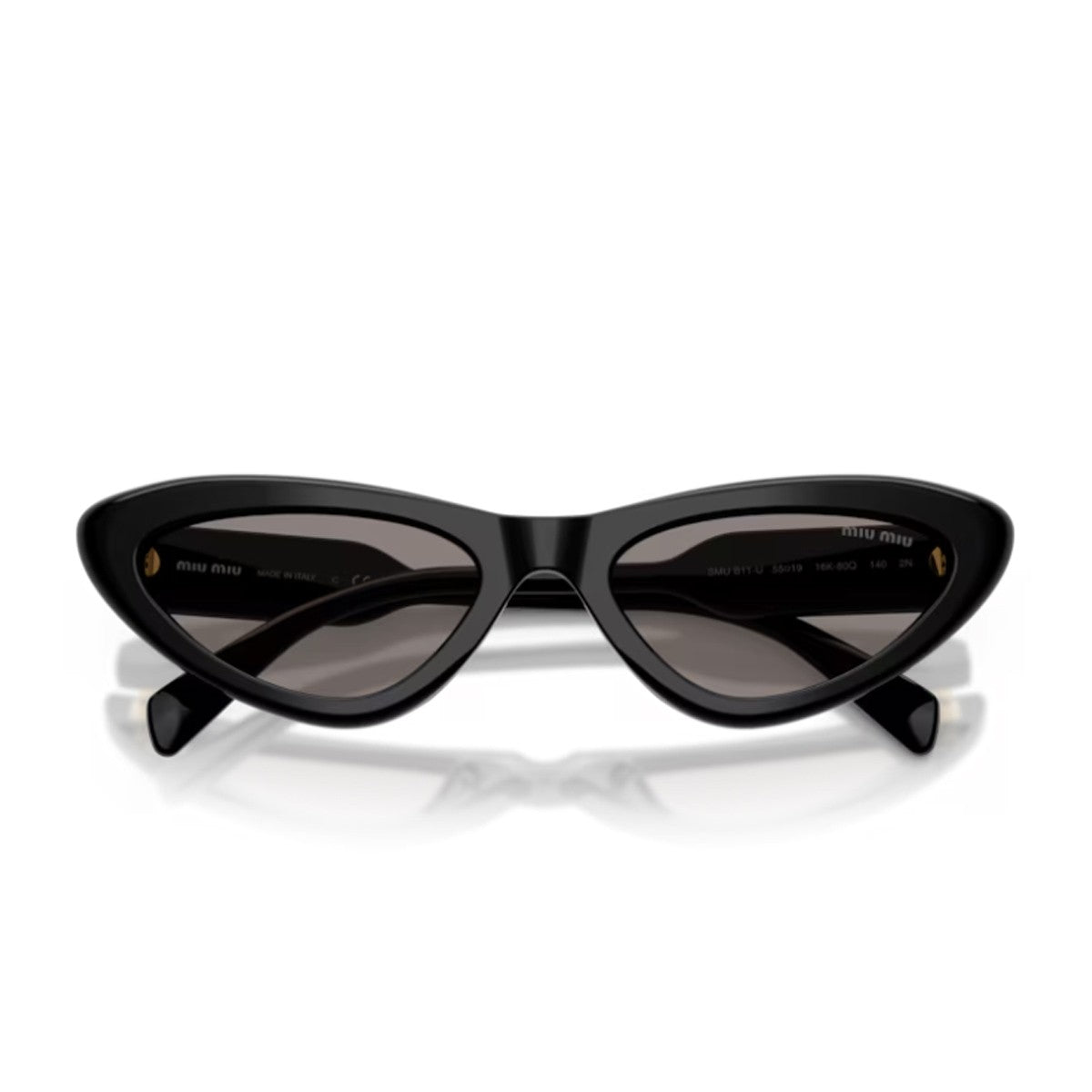 Miu B11su Vertical Logo Black Acetato Sunglasses