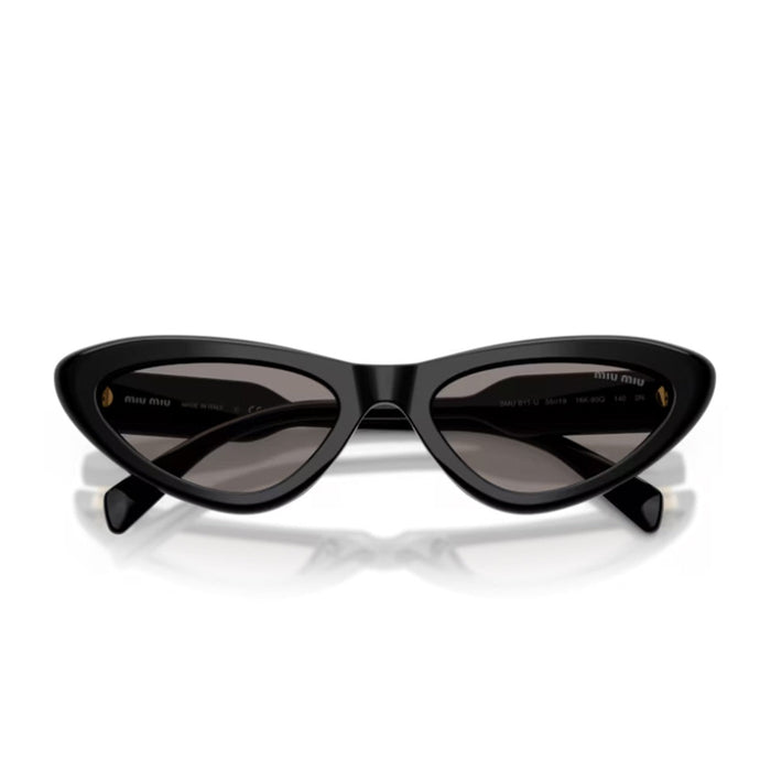 Miu B11su Vertical Logo Black Acetato Sunglasses
