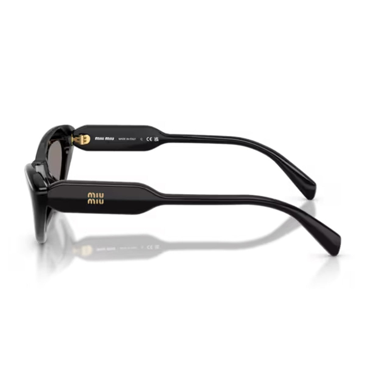 Miu B11su Vertical Logo Black Acetato Sunglasses