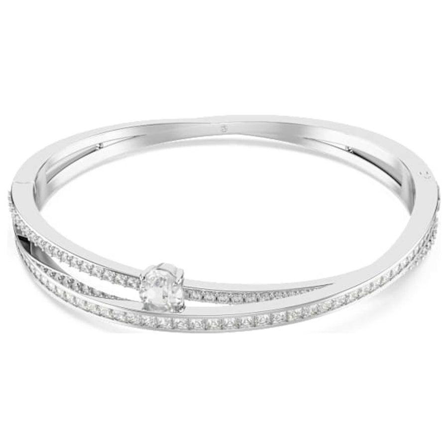 Preloved - Swarovski Womens Hyperbola White Crystal Bangle 5691226 One Color Bracelets