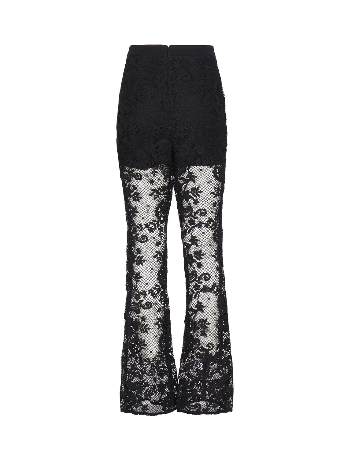 Self-Portrait Trousers Black Polyester