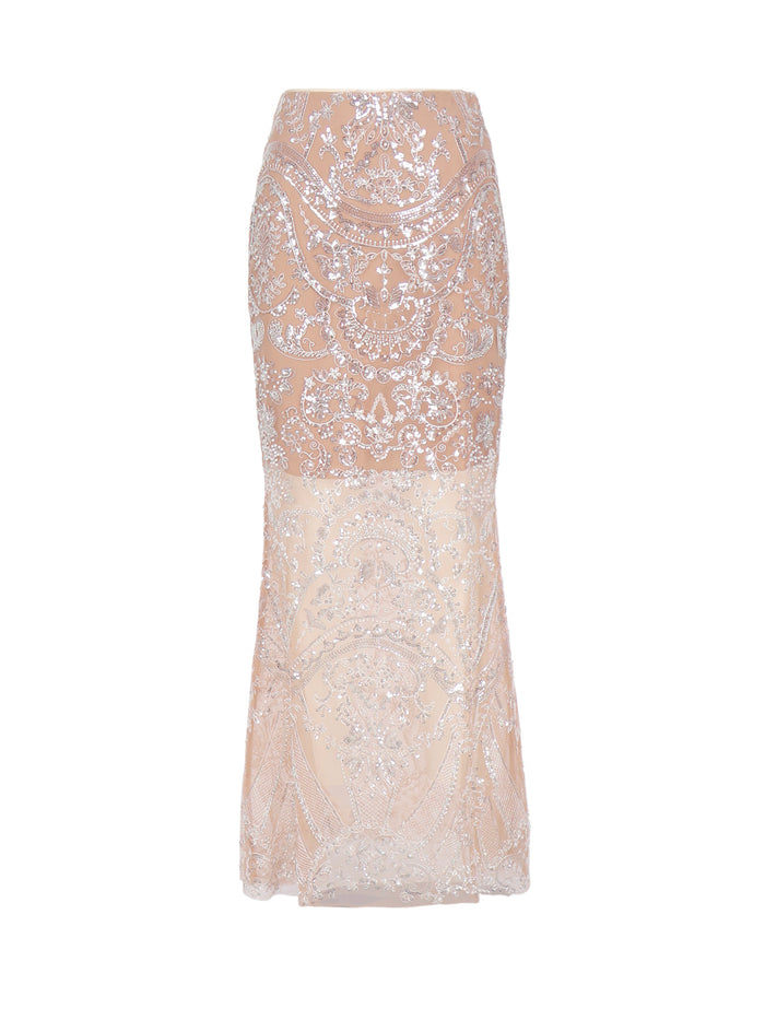 Self-Portrait Skirts Nude Polyester