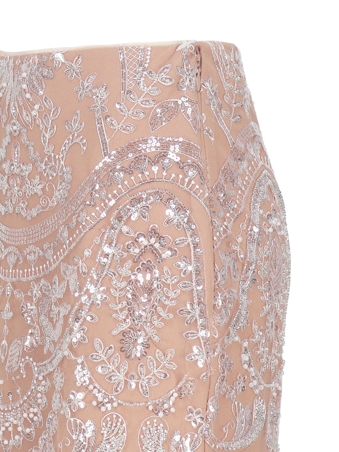 Self-Portrait Skirts Nude Polyester
