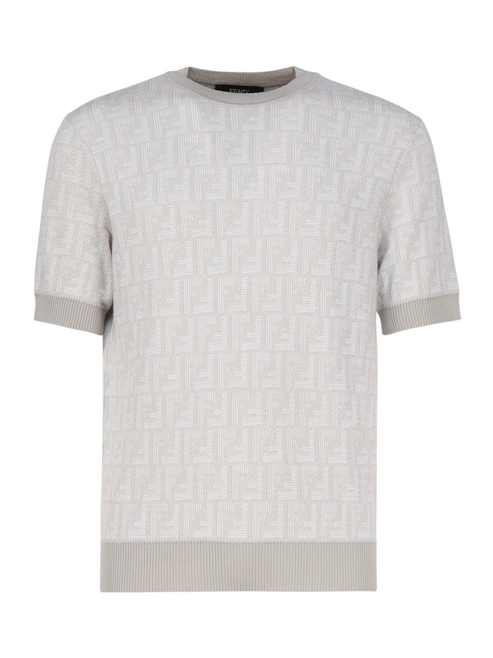 Fendi T-Shirts And Polos Beige Wool