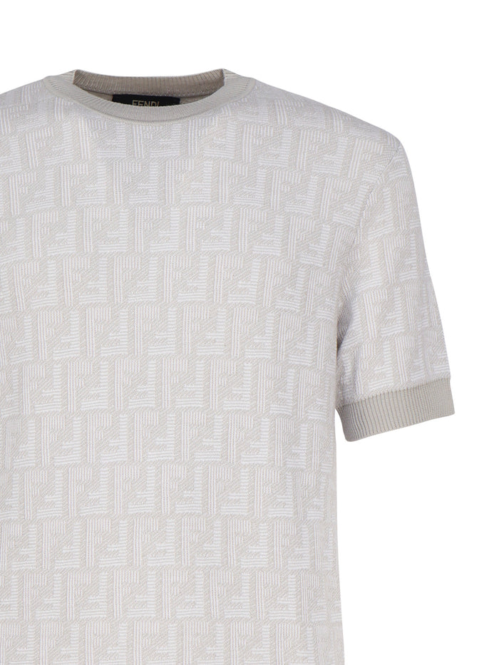 Fendi T-Shirts And Polos Beige Wool